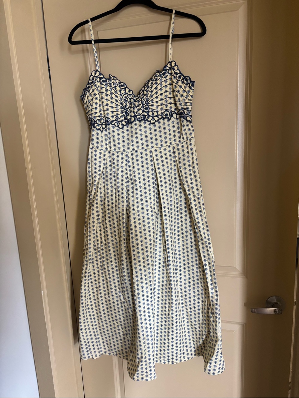 Claudie Pierlot Racha Midi Dress Yellow and blue NWT